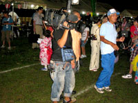 YCVのテレビ取材