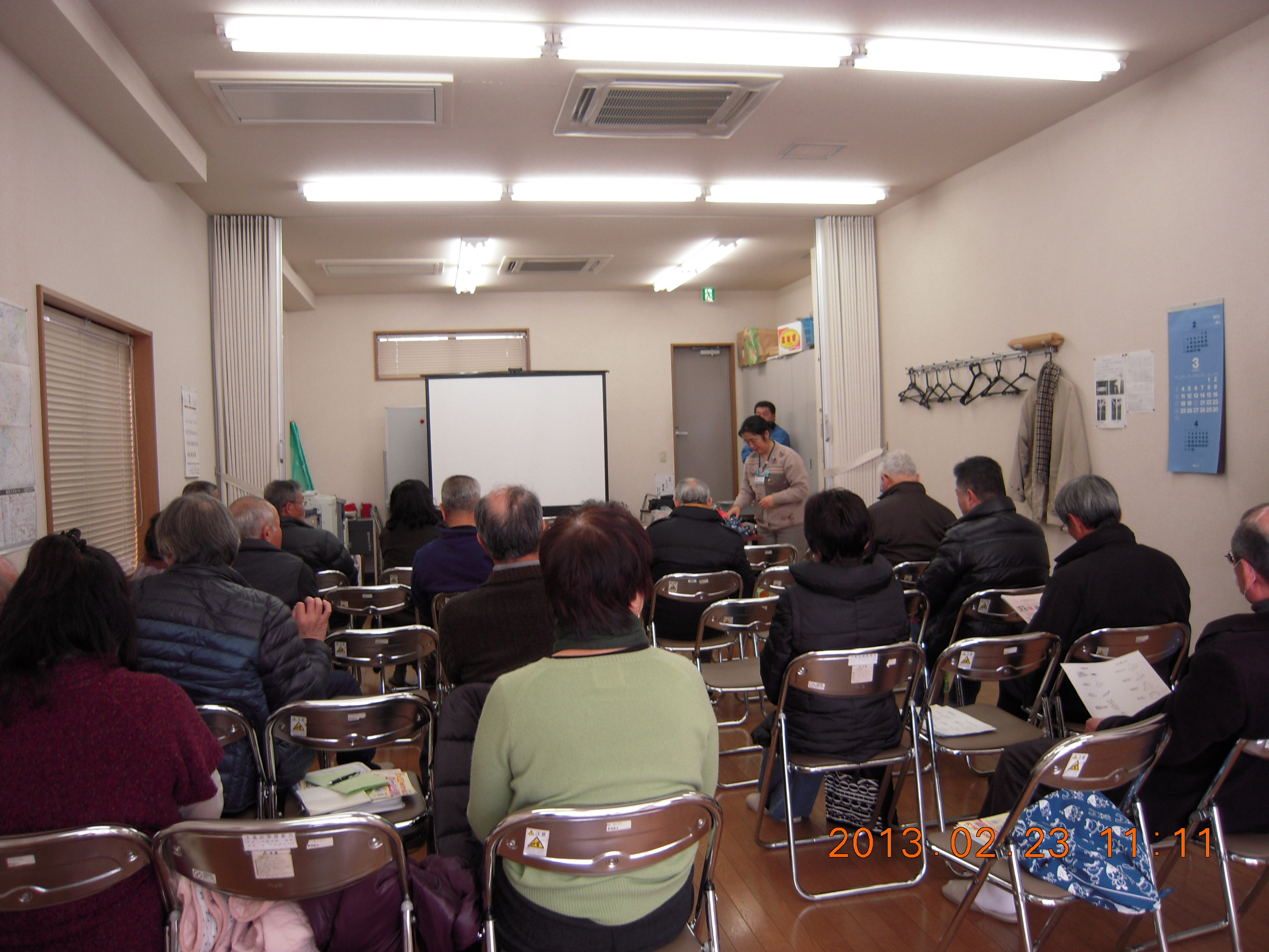 包み方の指導会場
