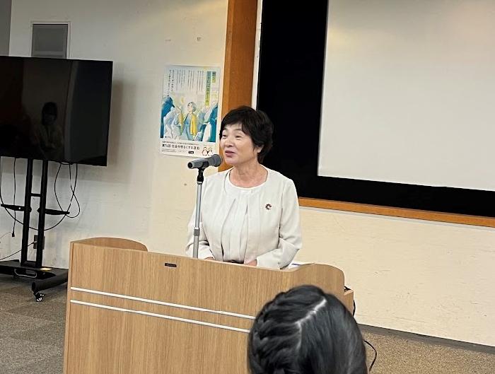 閉会挨拶、市川更生保護女性会会長