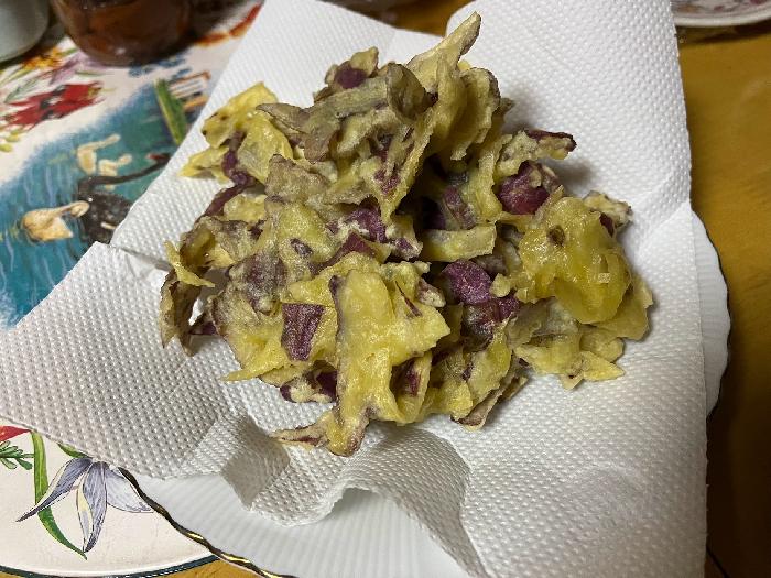 皮は天ぷらに
