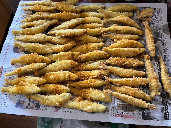 魚の天ぷら、カレー味