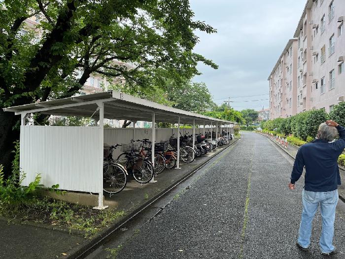 5号棟からの眺望 13番駐輪場